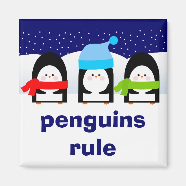 Penguins rule Magnet (Framsidan)