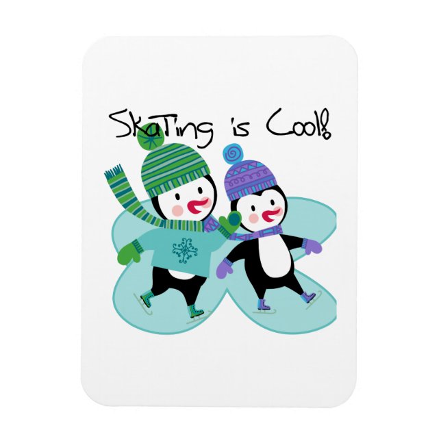 Penguins Skating är Coola Magnet (Vertikal)