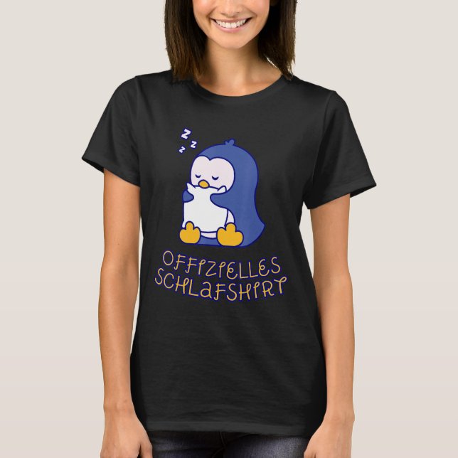 Penguins Sleeping Shirt Pajama Nightgown Dreaming T Shirt (Framsida)
