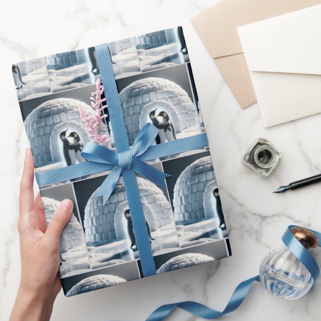 Penguins Slow Dancing Presentpapper (Gifting)