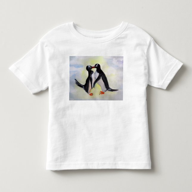 Penguins Småbarn Bra Jersey T-Shirt, White T-shirt (Framsida)