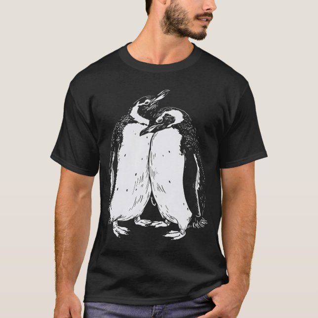 Penguins Snuggles T Shirt (Framsida)