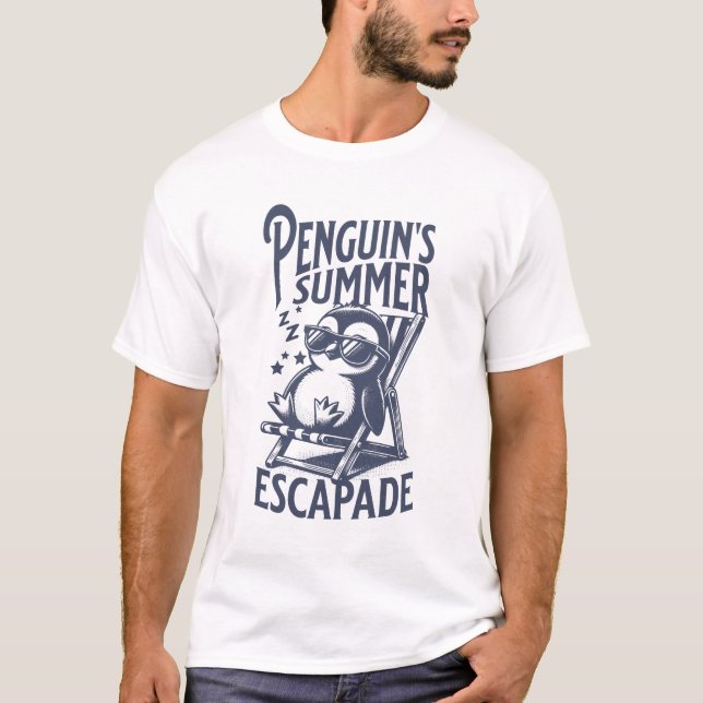 Penguins sommarrymd t shirt (Framsida)