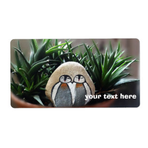 Penguins Teckning Photo Shipping Labels Fraktsedel
