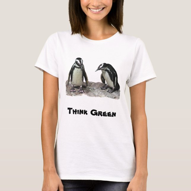 Penguins tycker att den gröna jorddagen Shirt Tee Shirt (Framsida)