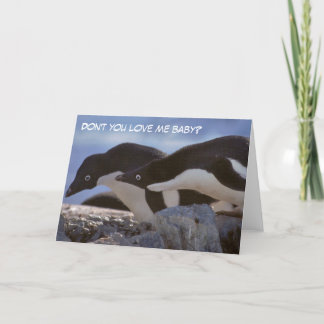 Penguins Valentines Day Hälsning Card Helgkort