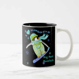 Penguins vid Play, I Kärlek Snowboarding Mugg