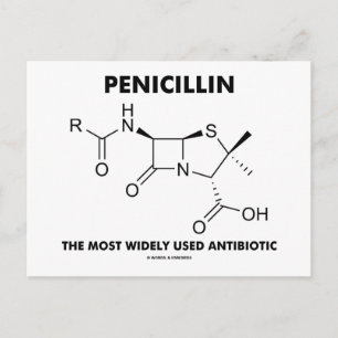 Penicillin Mest använda antibiotika (kemi) Vykort