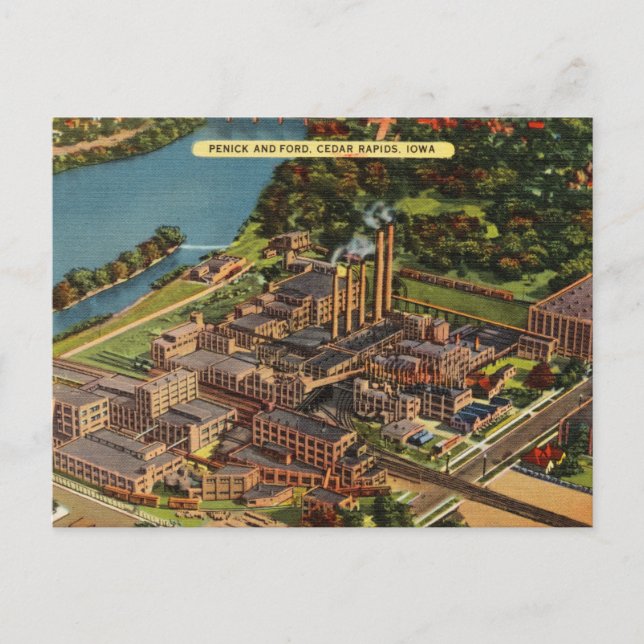 Penick and Ford, Cedar Rapids, Iowa Vykort (Framsida)