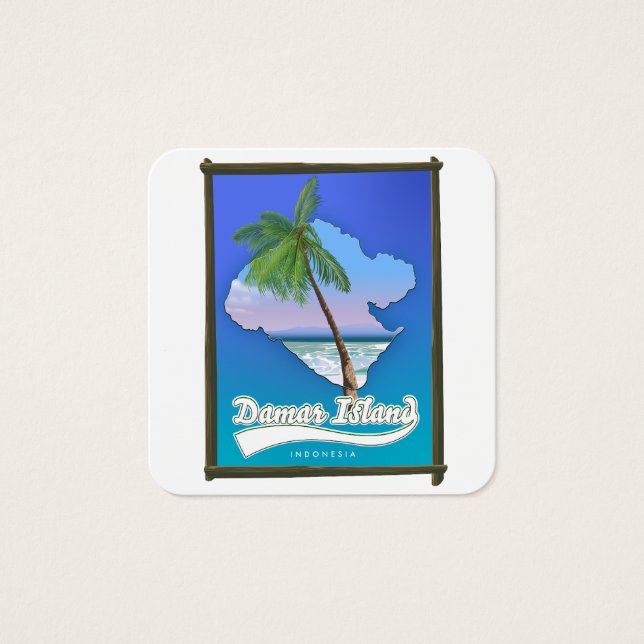Penida Island Indonesien Fyrkantigt Visitkort (Framsida)