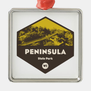 Peninsula State Park Wisconsin Julgransprydnad Metall