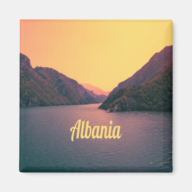 Peninsulan Albanien Europa Balkanländerna Magnet (Framsidan)