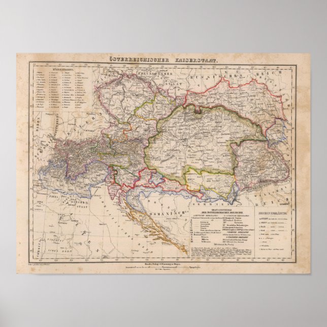 Peninsulan Balkan, Österrike, Ungern Poster (Framsidan)