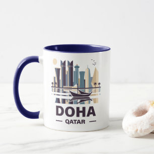 Peninsulan Doha Qatar Arabia Mugg
