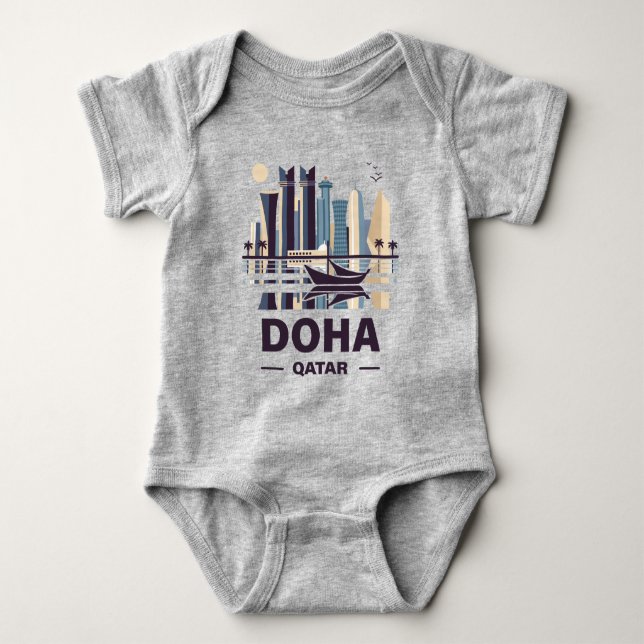 Peninsulan Doha Qatar Arabia T Shirt (Framsida)