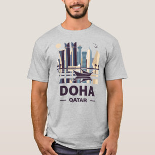 Peninsulan Doha Qatar Arabia T Shirt