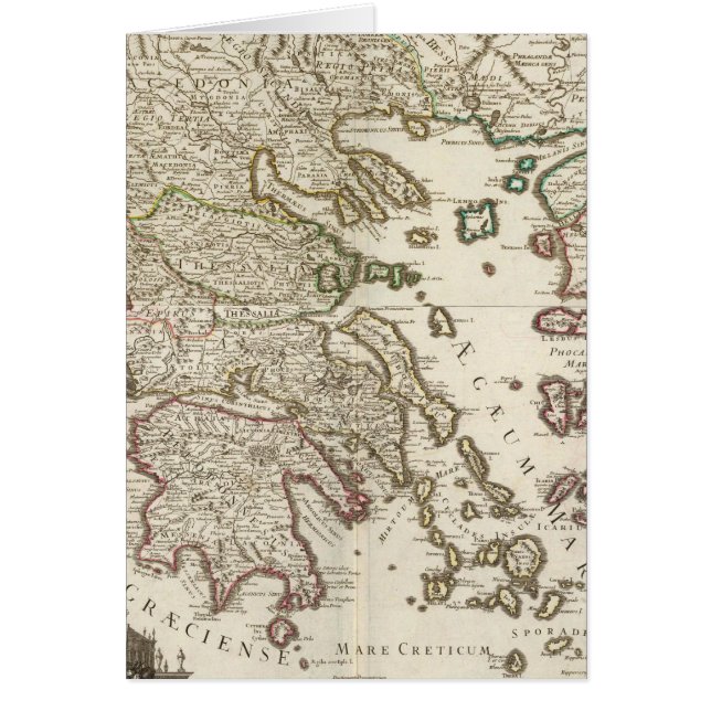 Peninsulan på Balkan, Grekland, Makedonien Hälsningskort (Framsidan)