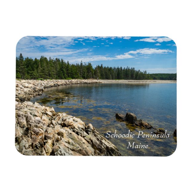 Peninsulan Schoodic i Maine Magnet (Horisontell)