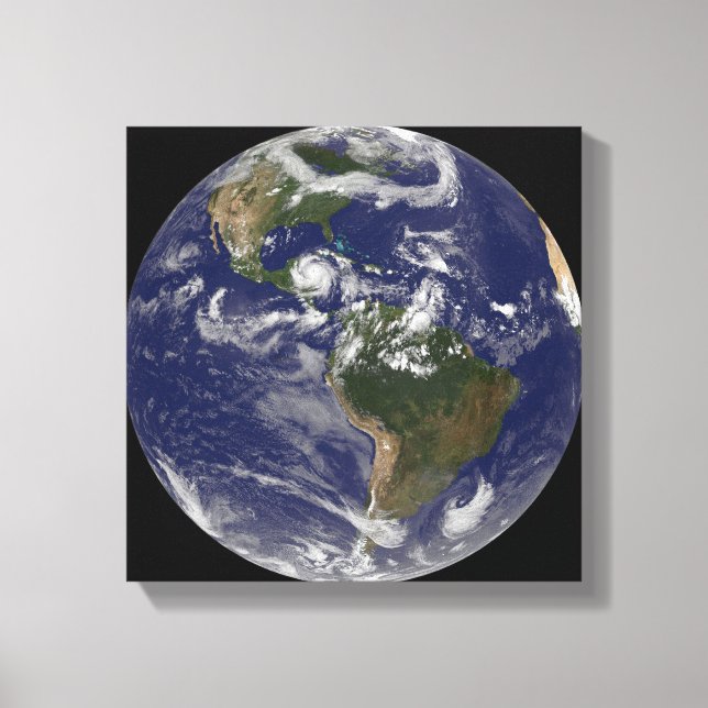 Peninsulan Yucatan för orkanen Dean Approaches Canvastryck (Framsida)