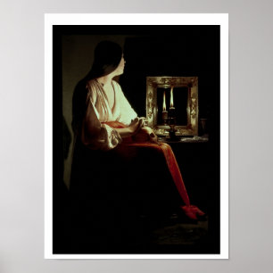 Penitent Magdalen, c.1638-43 (olja på arbetsyta) Poster