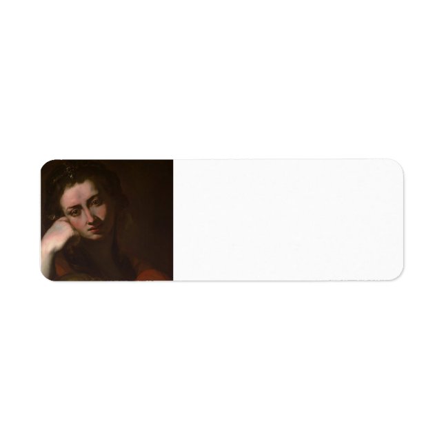Penitent Magdalen (Vanitas) av Jusepe Ribera Returadress Etikett (Framsidan)