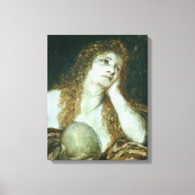 Penitent Mary Magdalene, 1873 Canvastryck (Framsida)
