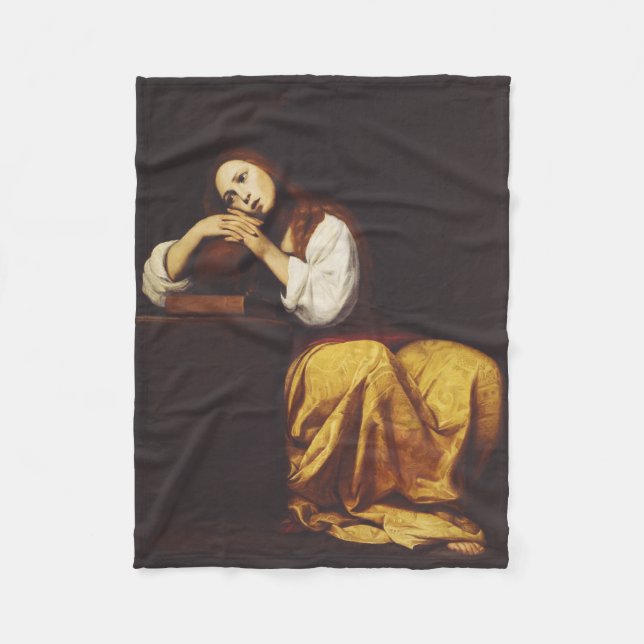 Penitent Mary Magdalene av Giacomo Galli Fleecefilt (Framsidan)