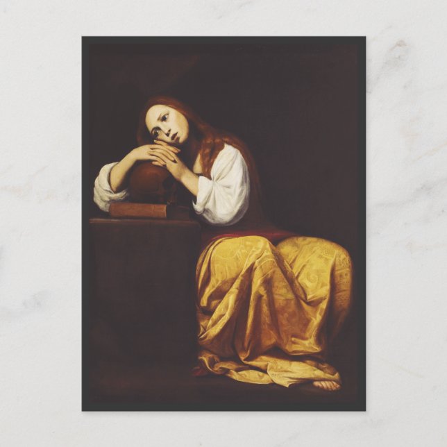 Penitent Mary Magdalene av Giacomo Galli Vykort (Framsida)