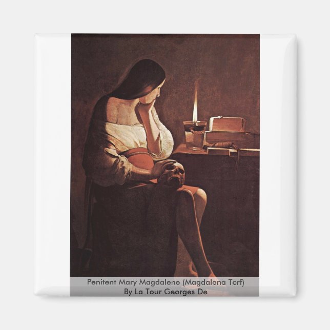 Penitent Mary Magdalene (Magdalena Terf) Magnet (Framsidan)
