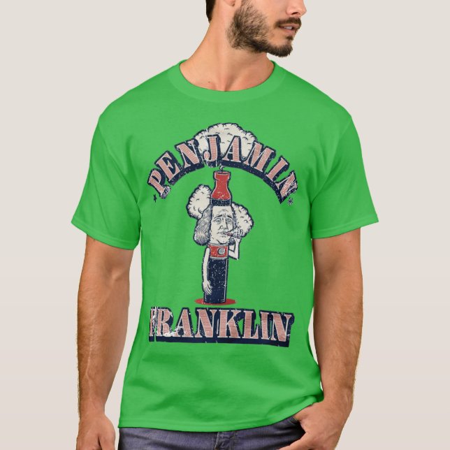 Penjamin Franklin T-Shirt - USA Drinking Team (Framsida)