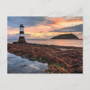 Penmon Lighthouse Sunrise Puffin Island Vykort