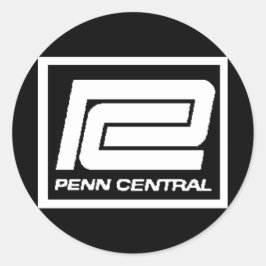 Penn Central Railway Company Logotyp Runt Klistermärke