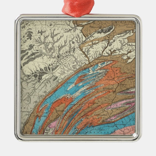 Penn geologiska bildande julgransprydnad metall (Framsidan)