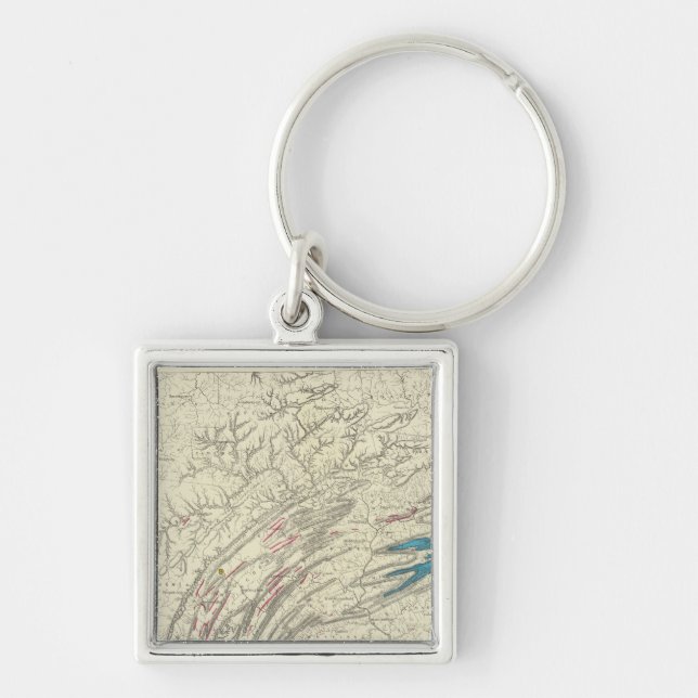 Penn järn, kol, petroleum, zink fyrkantig silverfärgad nyckelring (Framsidan)