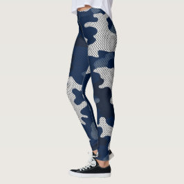 Penn State Navy & White Camo Printed Leggings