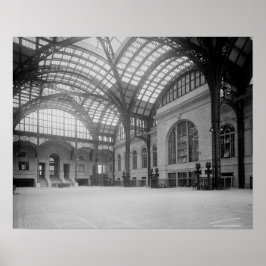 Penn Station Huvudhall, 1915. Vintagefoto Poster