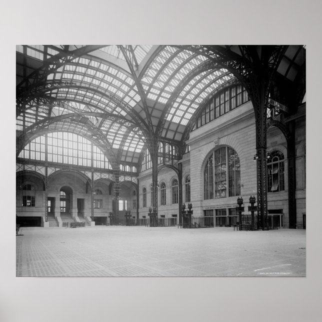 Penn Station Main Concle, 1915. Vintage Photo Poster (Framsidan)