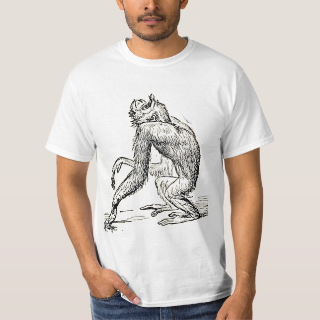 penna Bläck Art Young Ape Gorilla T Shirt (Framsida)