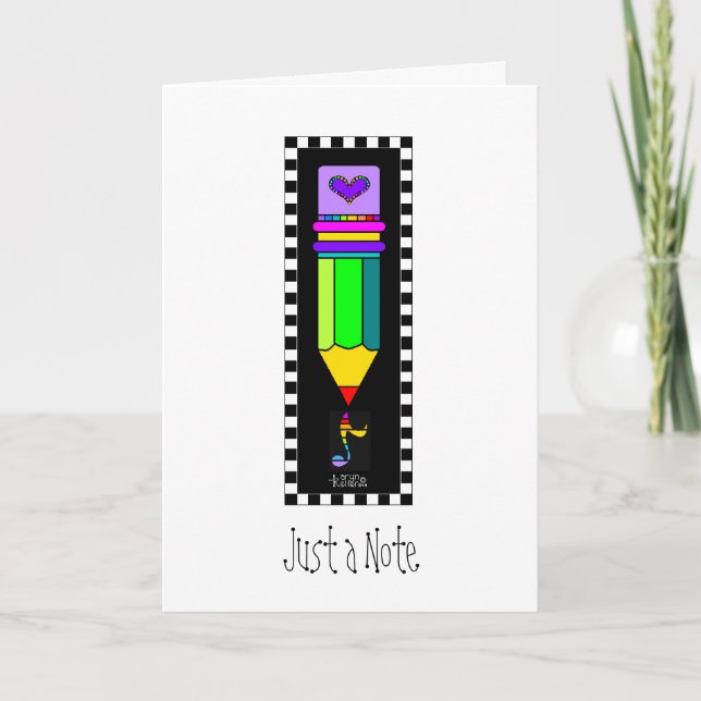 Penna endast ett gratulationskort för anteckningar (Framsida)