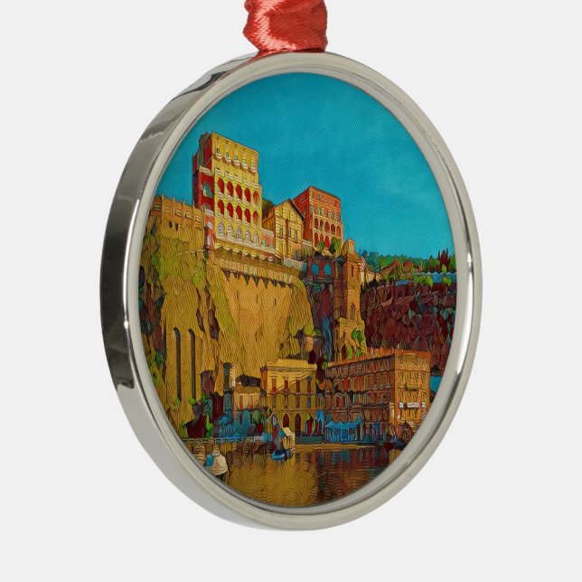 Penna - makrobild - julgransprydnad metall (Höger)