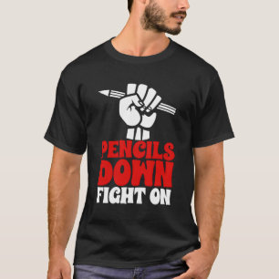Penna nedåtriktad mot handskrivare Strejka Bokar S T Shirt