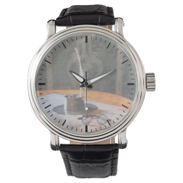 Penna och glasögon armbandsur (Framsida)