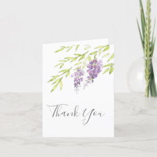 Penna och vattenfärgen Wisteria Tack Kort