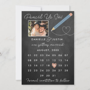 "Penna oss in" Modern kalender Spara Datumet