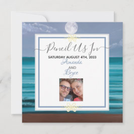 Penna oss på månbelysta tealsjöstranden spara datu julkort