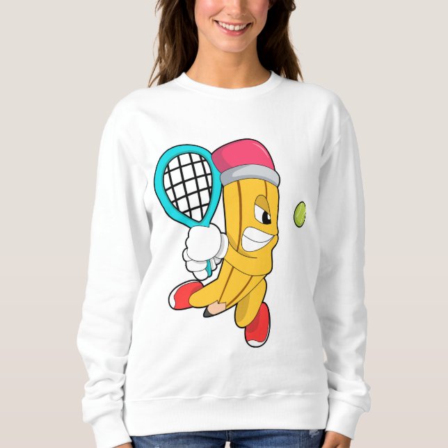 Penna på Tennis med Tennis racket T Shirt (Framsida)