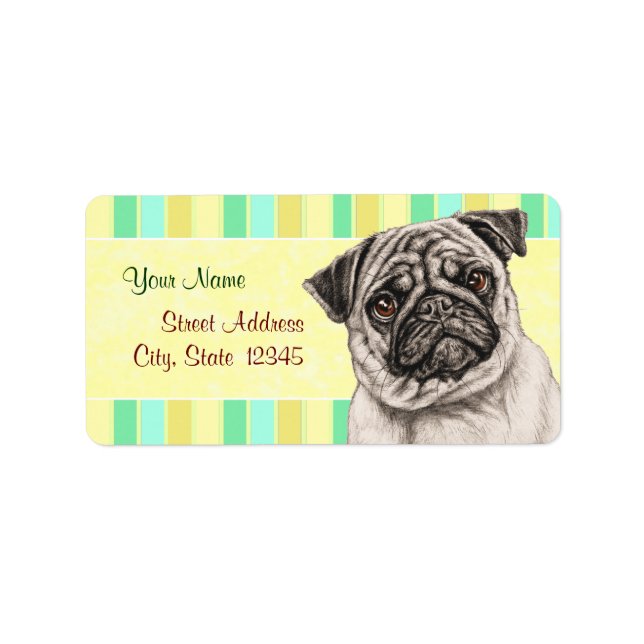 Penna Pug Adressetikett (Framsidan)