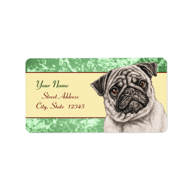 Penna Pug Adressetikett (Framsidan)