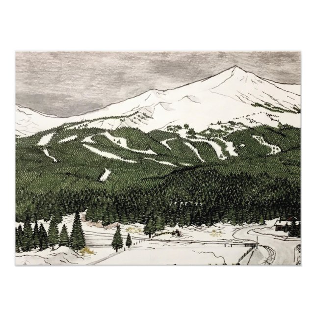 Penna Teckning i Breckenridge, CO Fototryck (Framsidan)