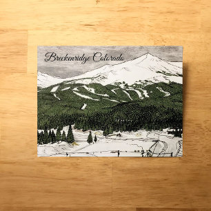 Penna Teckning i Breckenridge, CO-vykort Vykort
